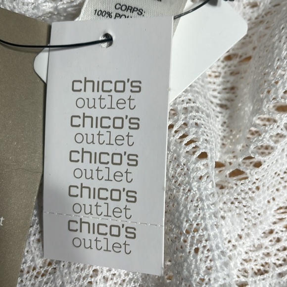 NWT Chico’s lace knot fringe poncho - Picture 4 of 6